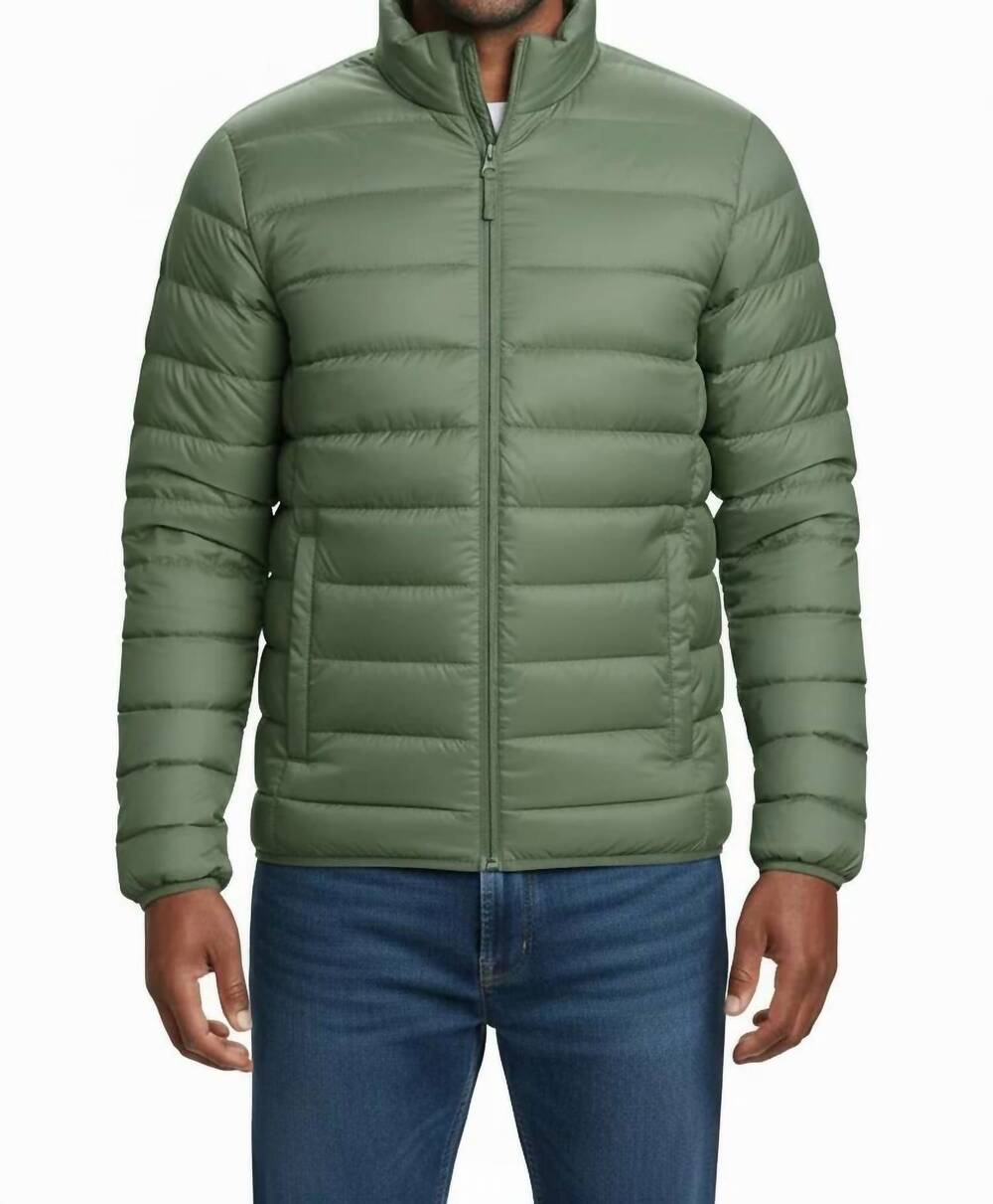 NEW EDDIE BAUER full zip cirruslite down puffer jacket in sage green